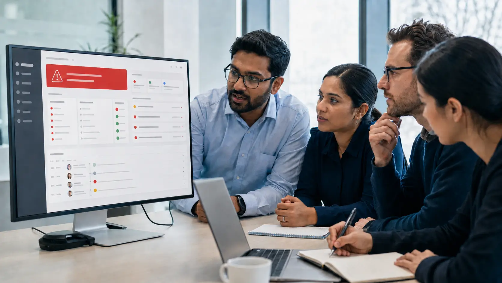 IT team managing critical incident escalation
