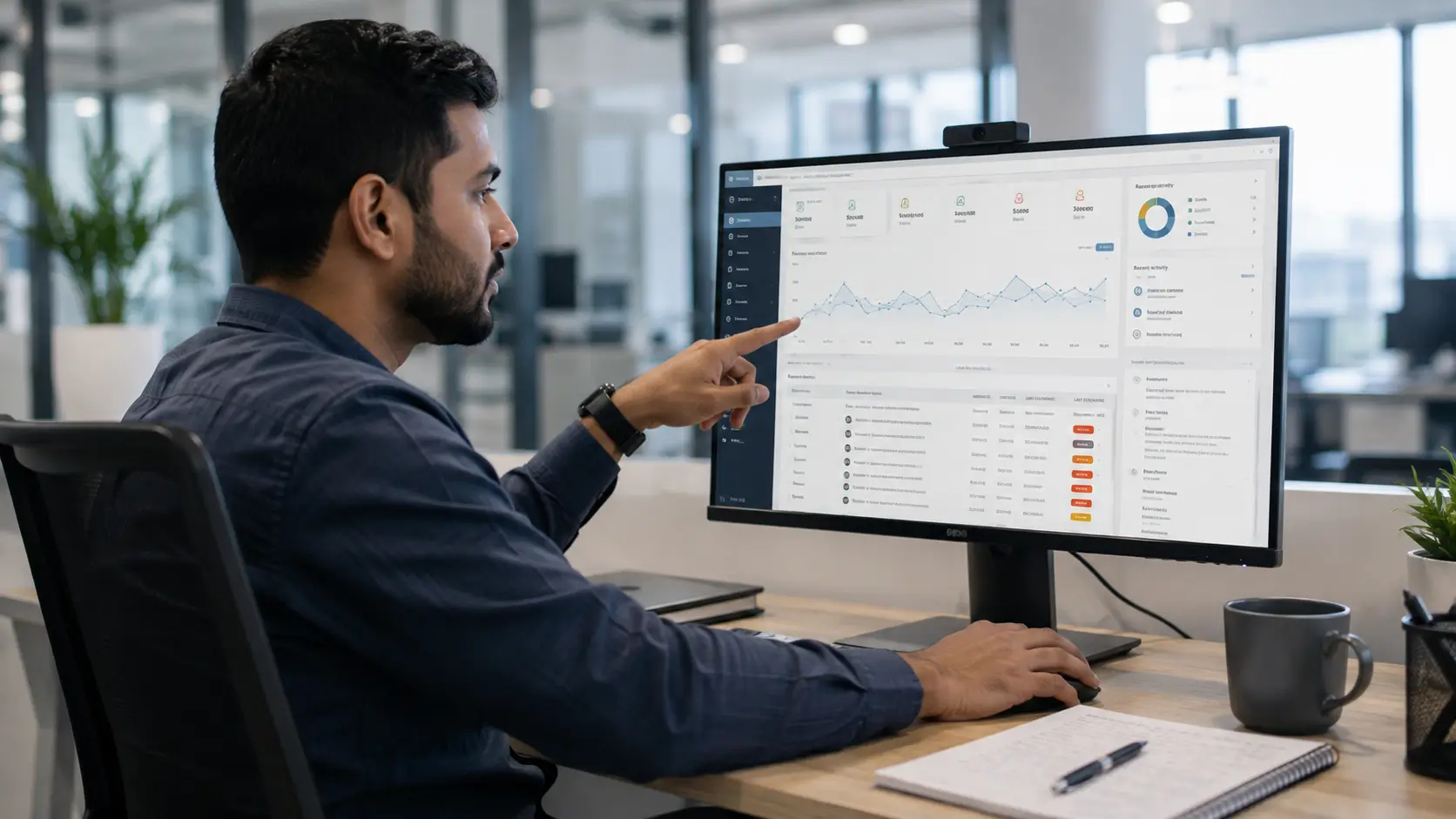 Agent reviewing recurring issue trends