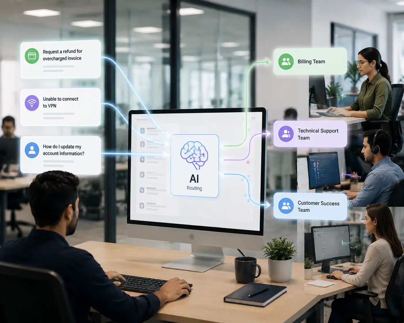 How AI Ticket Routing & Auto-Assignment Works