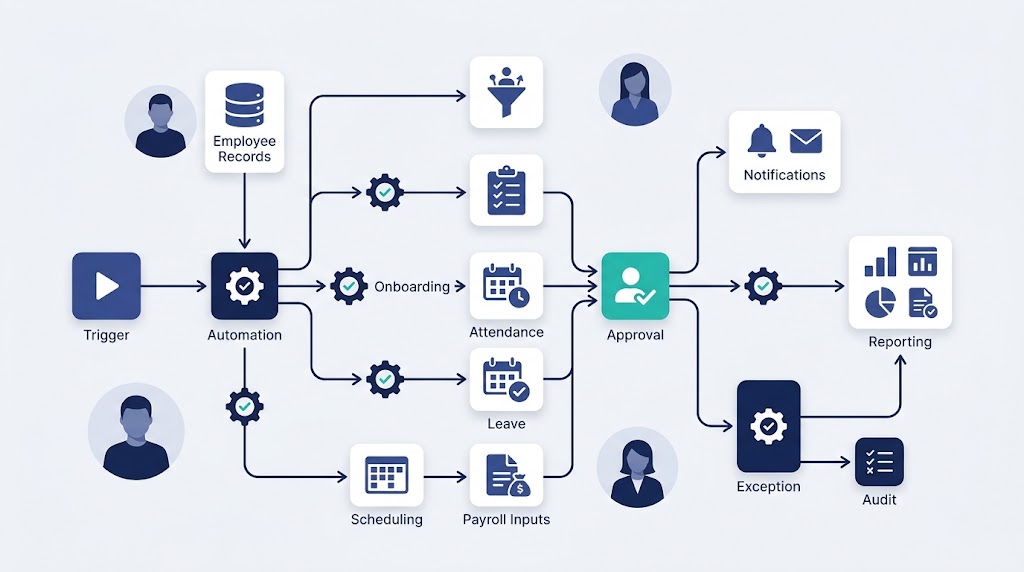 HR automation: benefits, examples, workflows, and implementation