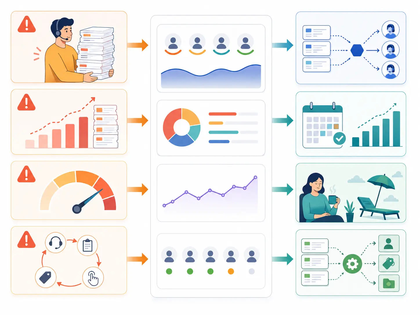 Manager checking agent workload dashboard early